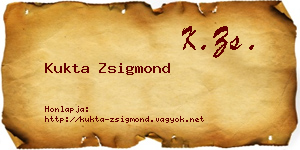 Kukta Zsigmond névjegykártya